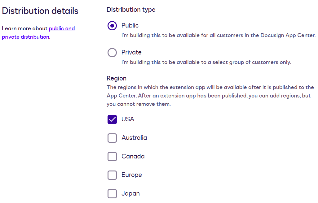 Update App Center listing | Docusign