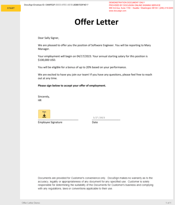 Document generation | DocuSign