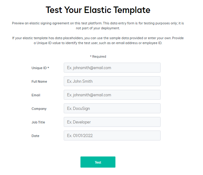 How to Test Elastic Templates Click API DocuSign How to Test Elastic Templates Click API DocuSign