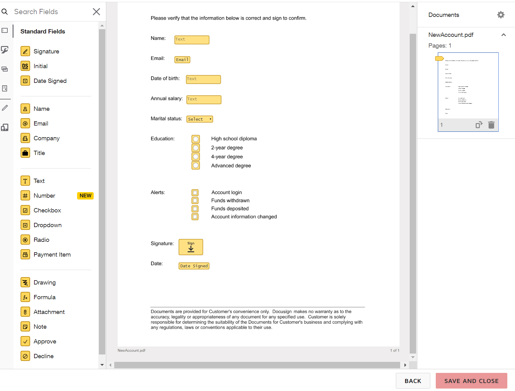 Web Forms concepts | Docusign