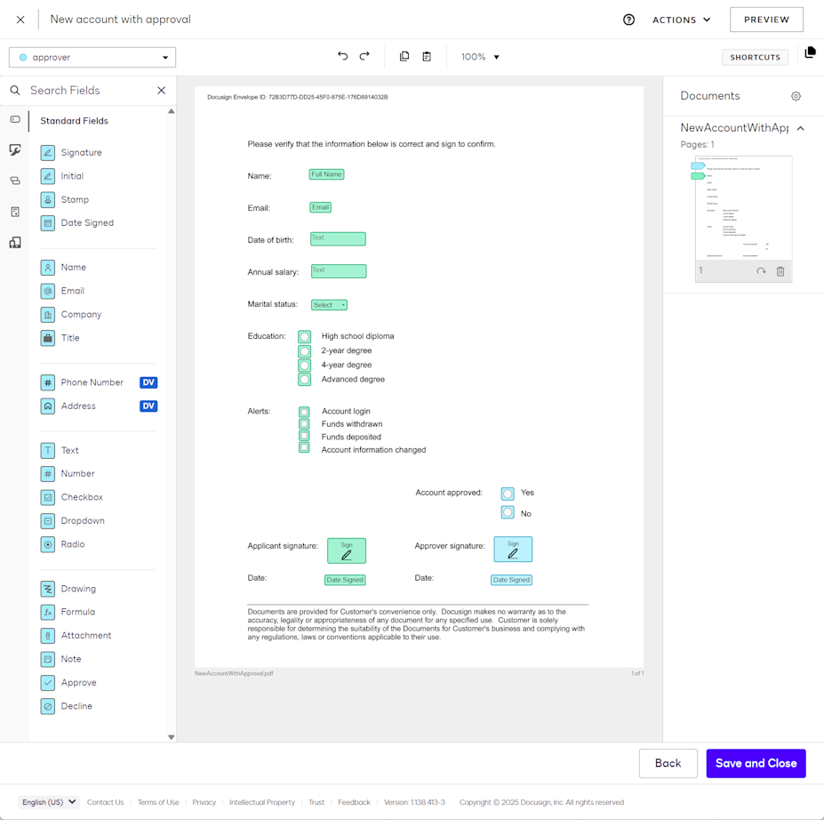 Web Forms concepts | Docusign
