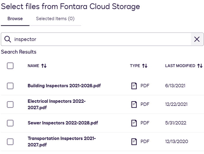 File input cloud storage extension Agreement Manager test | Docusign