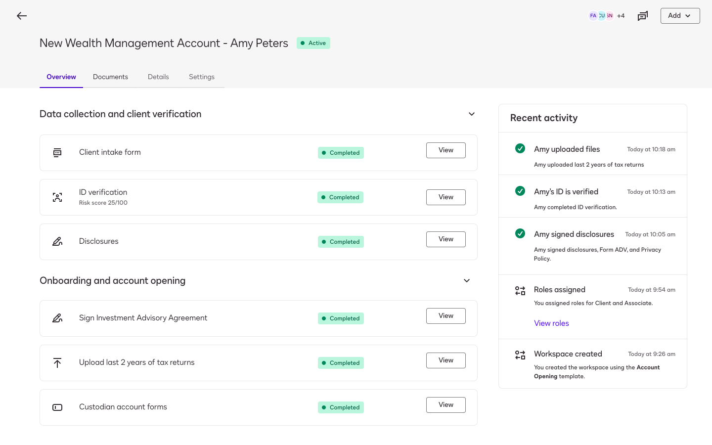 Sf Mce Workspace Ui Examples Customer onboarding and intake use case | Docusign