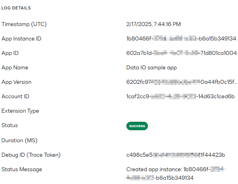 Review extension app logs | Docusign