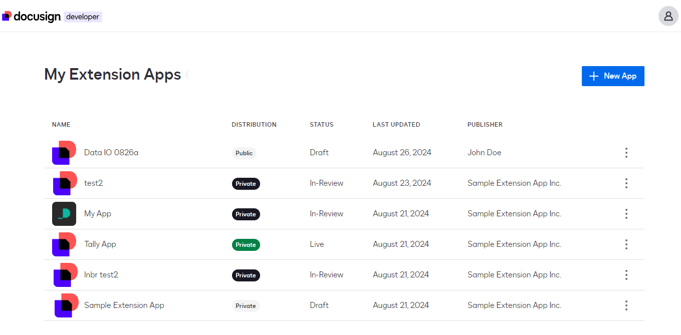 Publish an extension app to the Docusign App Center | Docusign