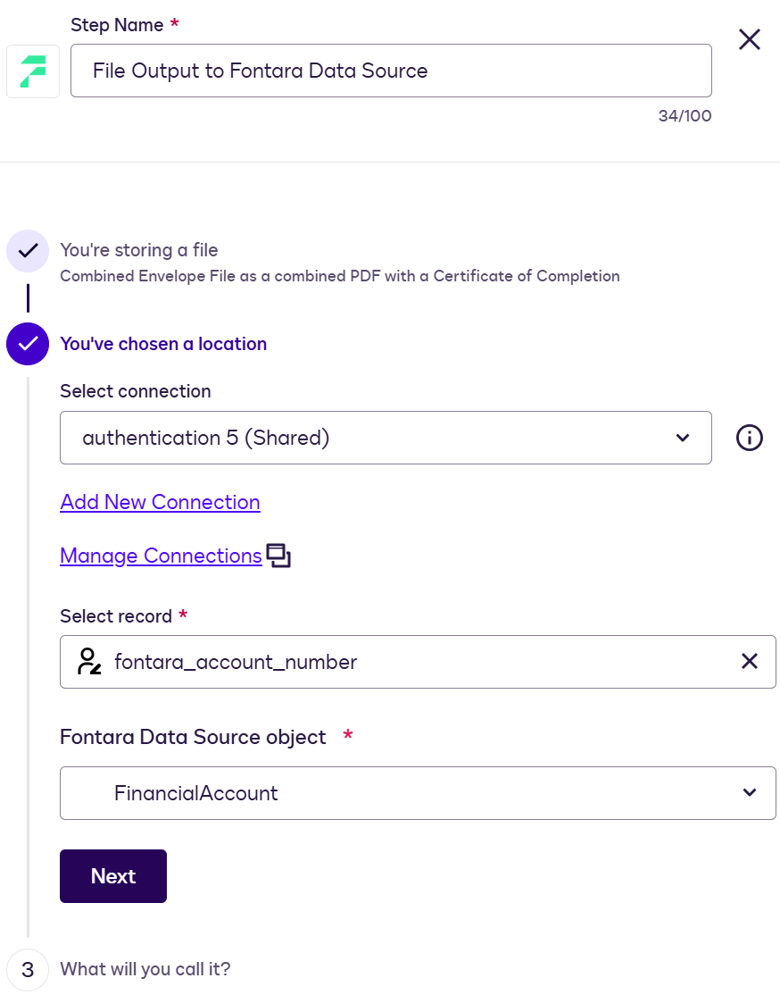 File output system of record test: Workflow step creates envelopes ...