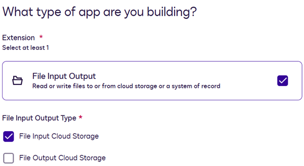 File input cloud storage extension contract reference | Docusign