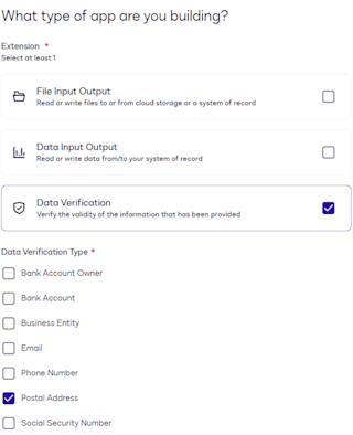 Postal address verification extension contract reference | Docusign