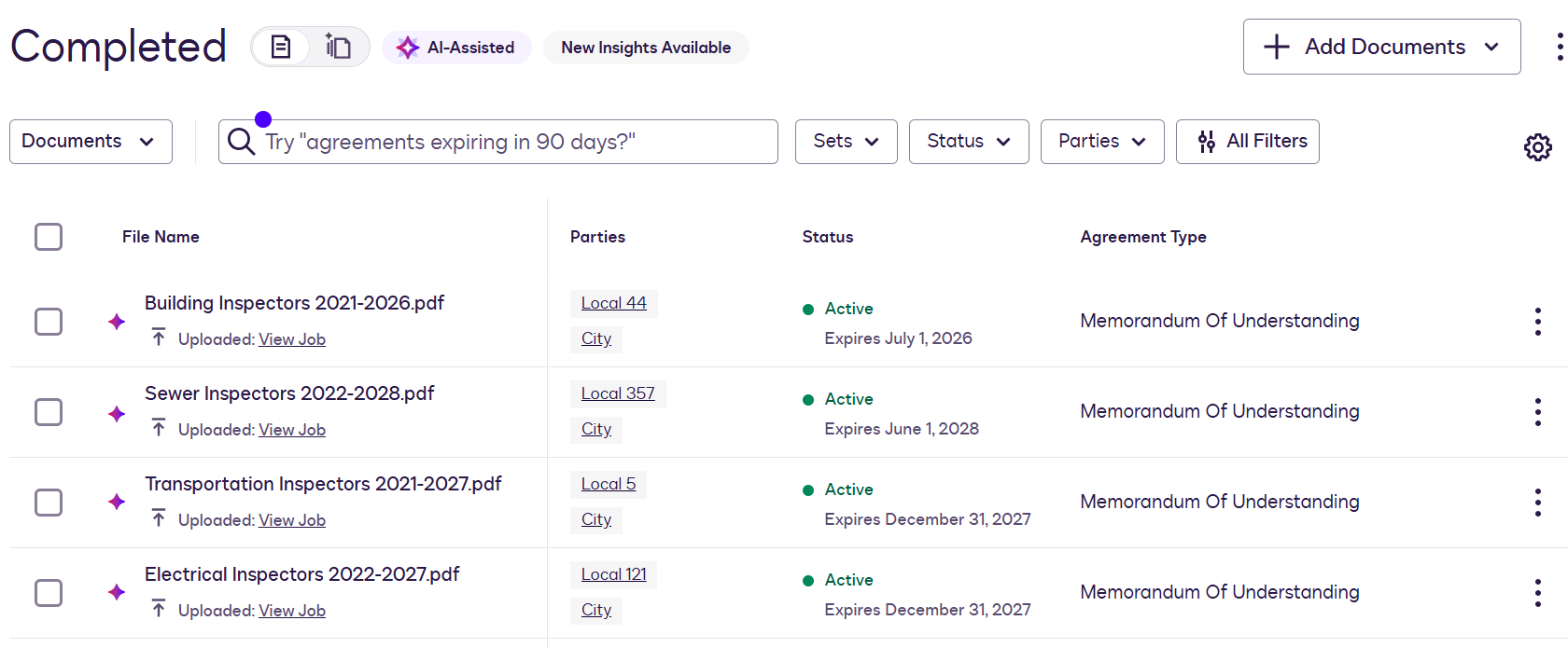 File input cloud storage extension Agreement Manager test | Docusign