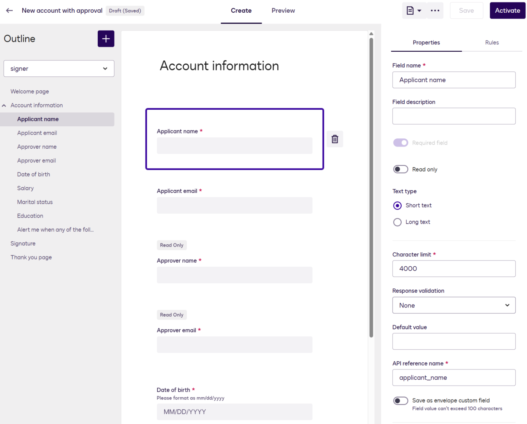 Web Forms concepts | Docusign