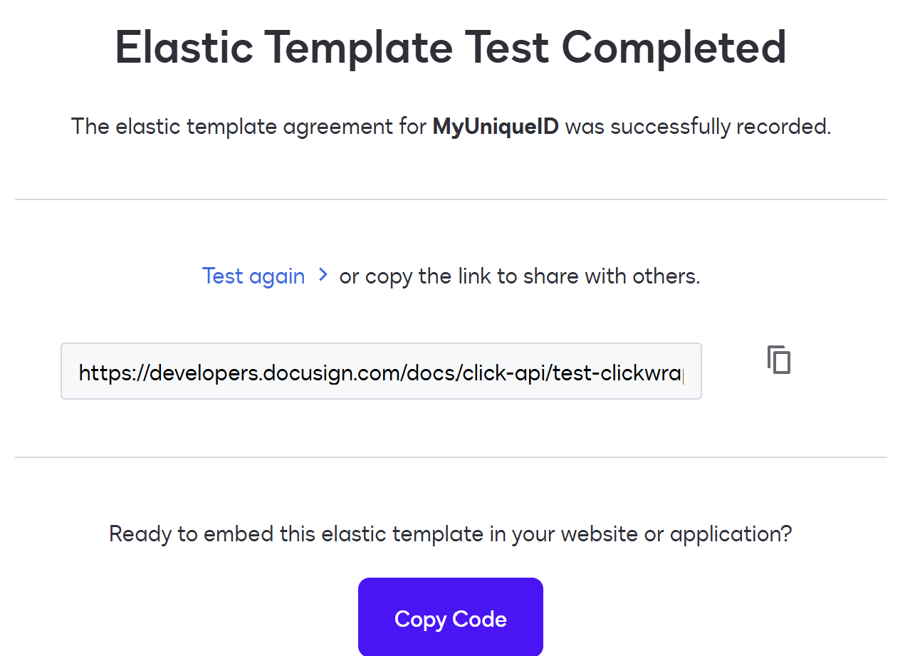 How to Test Elastic Templates Click API Docusign