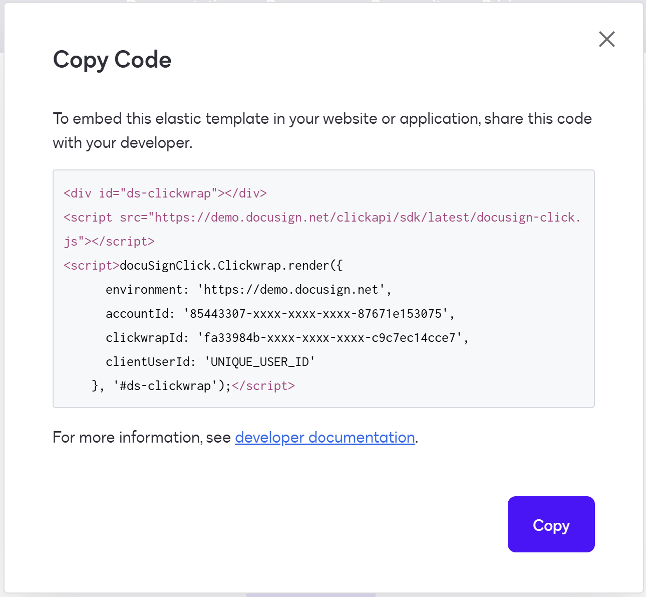 How to Test Elastic Templates Click API Docusign