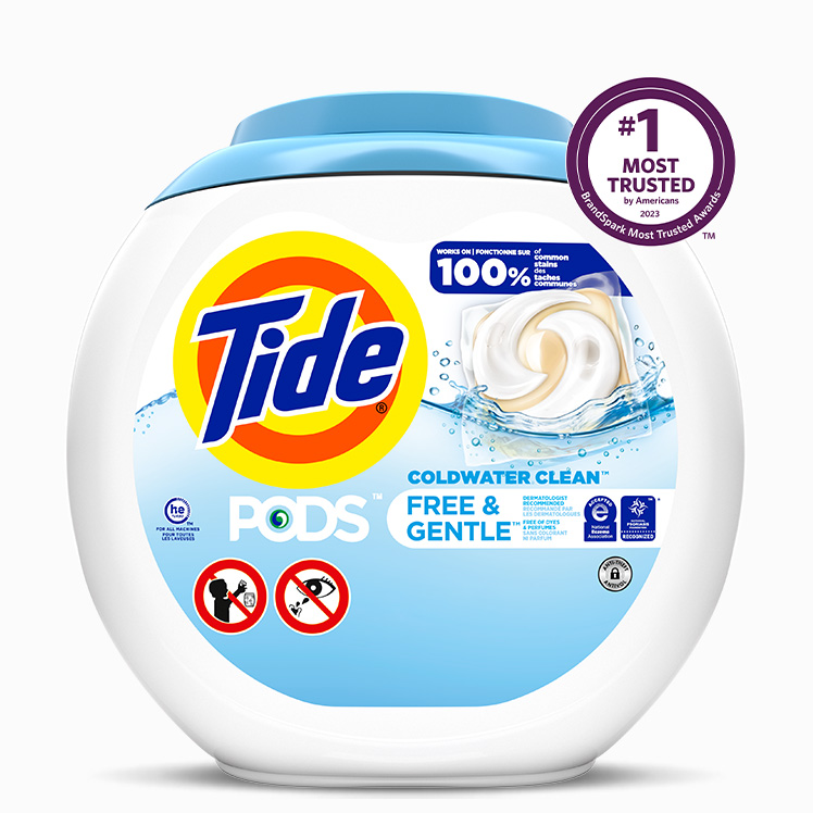 Tide PODS Free And Gentle Laundry Detegent Pacs | Tide