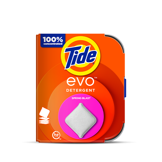 Pack of Tide Evo Laundry Detergent Tiles, Spring Blast Scent