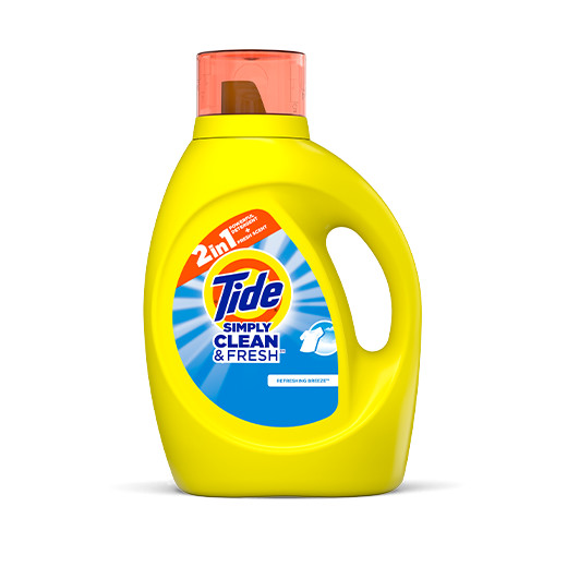 Tide Simply Clean and Fresh Liquid Laundry Detergent Refreshing Breeze - 25 ounces, color yellow