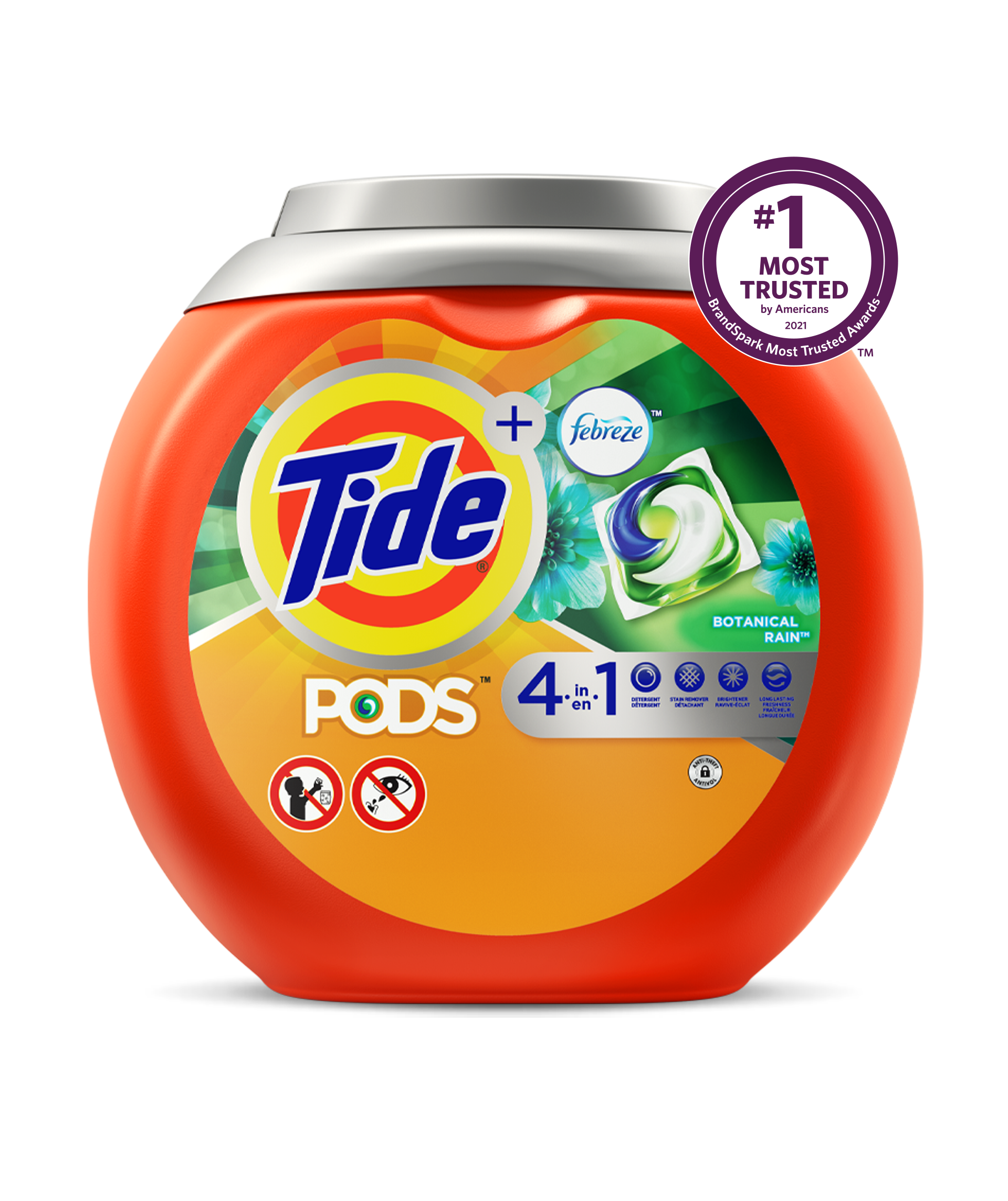 Tide PODS® Plus Febreze™ 4in1 Laundry Detergent - 23 count, color orange