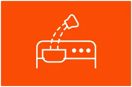 A pictogram showing how to add detergent