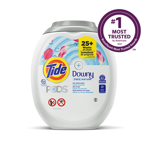 Tide PODS® Plus Downy Free Laundry Detergent Pacs - 42 count, color white