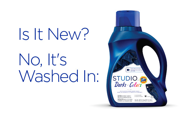Is it new? No, it's washed in: Studio by Tide Darks and Colors