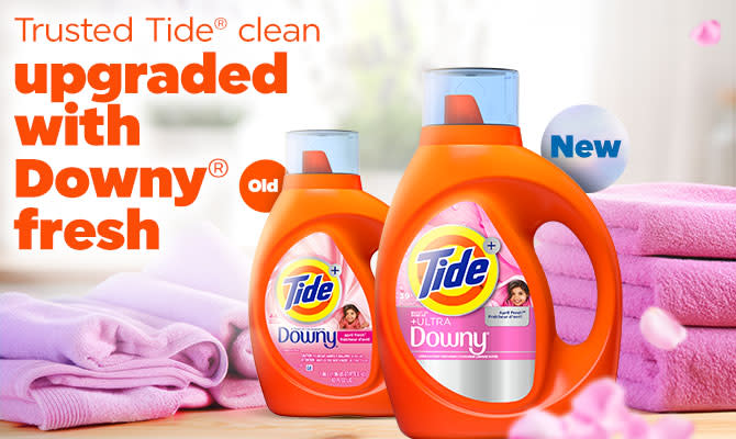 Trusted Tide clean upgraded with Downy fresh