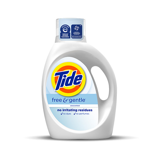 Tide Free and Gentle Liquid Laundry Detergent - 92 ounces, color white