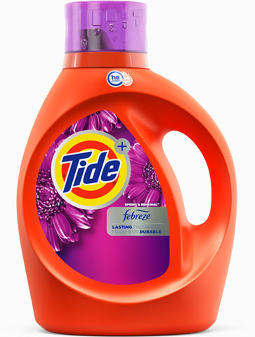 Tide Plus Febreze Freshness Liquid Laundry Detergent - 92 ounces, color orange
