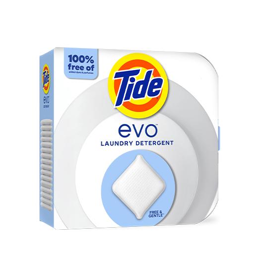 Pack of Tide evo Laundry Detergent Tiles, Free & Gentle