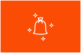 A pictogram of a bell indicating your clothes are ready to be picked up