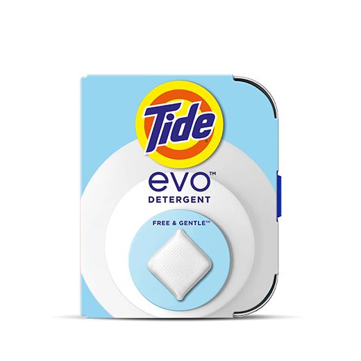 Pack of Tide evo Laundry Detergent Tiles, Free & Gentle