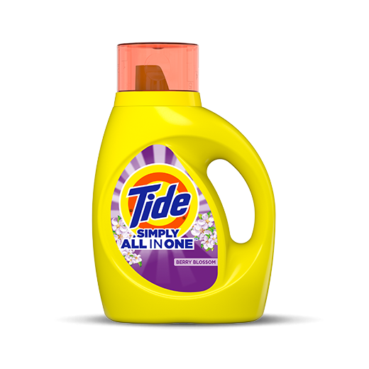 Tide Simply Clean and Fresh Berry Blossom - 128 ounces, color yellow