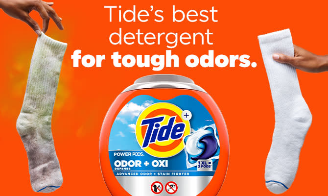 Tide's best detergent for tough odors.