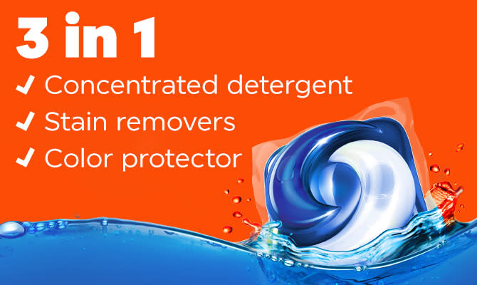 3 in 1 super concentrated detergent plus extra stain remover plus extra color protector