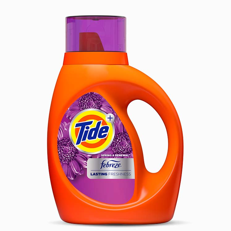 Tide Plus Febreze Freshness Liquid Laundry Detergent - 92 ounces, color orange