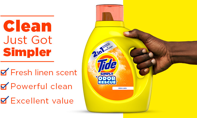Tide Simply Odor Rescue Liquid Laundry Detergent - Clean just got simpler: dirt out, odor out, low price.