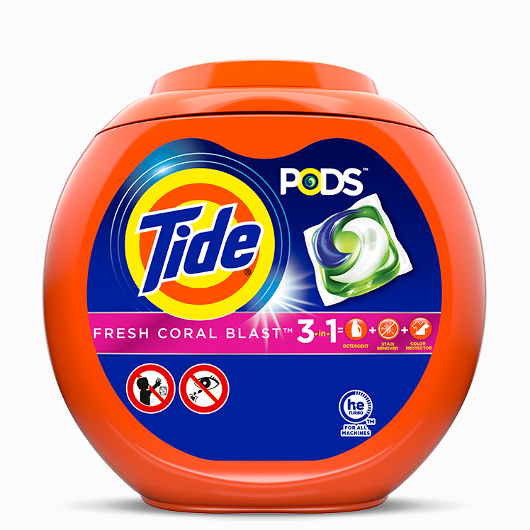 Tide PODS Laundry Detergent Fresh Coral Blast Scent | Tide
