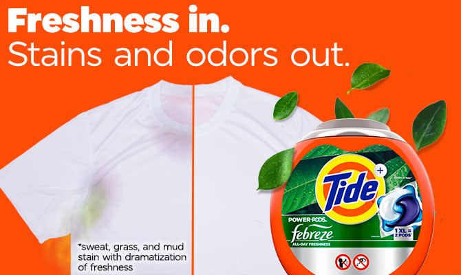 Freshness in. Stains and odors out.