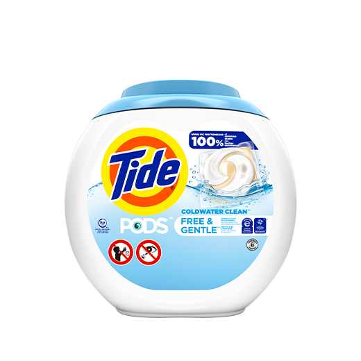 Tide PODS® Free and Gentle Laundry Detergent - 42 count, color white