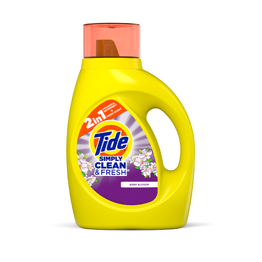 Tide Simply Clean and Fresh Berry Blossom - 128 ounces, color yellow