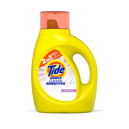 Tide Simply Clean and Sensitive Liquid Laundry Detergent - 128 ounces, color yellow