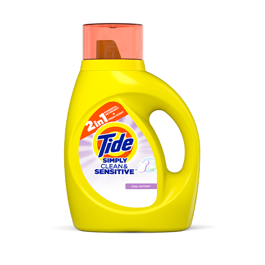 Tide Simply Clean and Sensitive Liquid Laundry Detergent - 128 ounces, color yellow