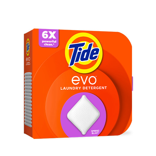 Pack of Tide Evo Laundry Detergent Tiles, Spring Blast Scent