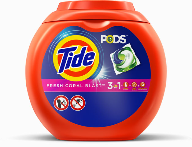 Tide PODS® Laundry Detergent Fresh Coral Blast Scent