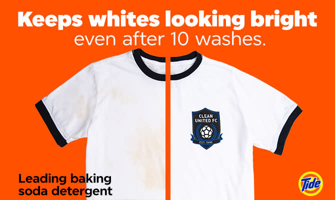 Keeps whites looking bright even after 10 washes