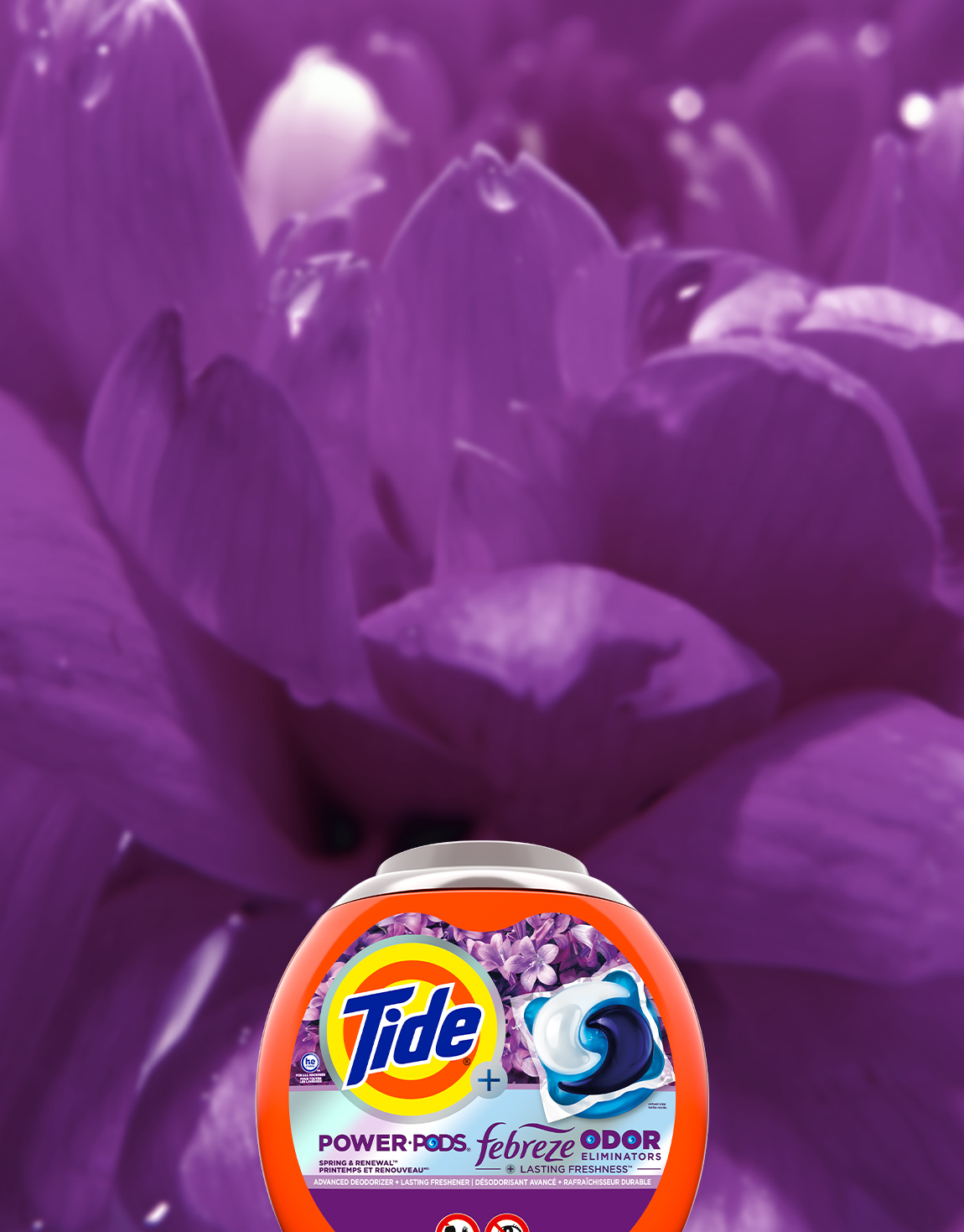 Tide PODS® Plus Febreze™ 4in1 Spring and Renewal Laundry Detergent - 73 counts, color orange