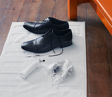 Elegant, black shoes polished
