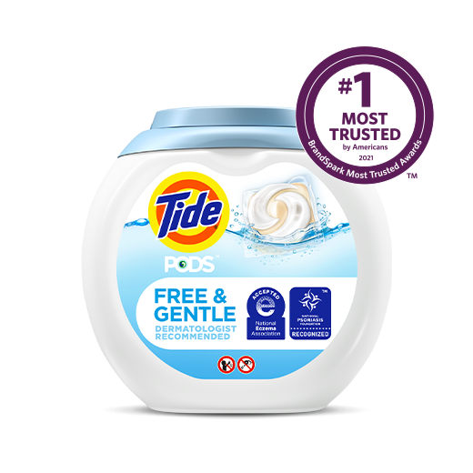 Tide PODS® Free and Gentle Laundry Detergent - 42 count, color white