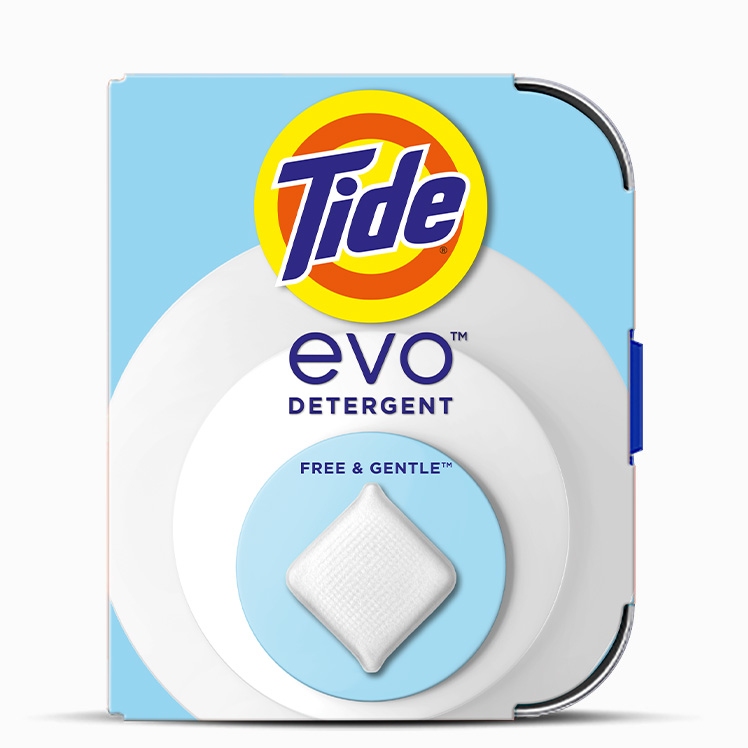 Pack of Tide evo Laundry Detergent Tiles, Free & Gentle