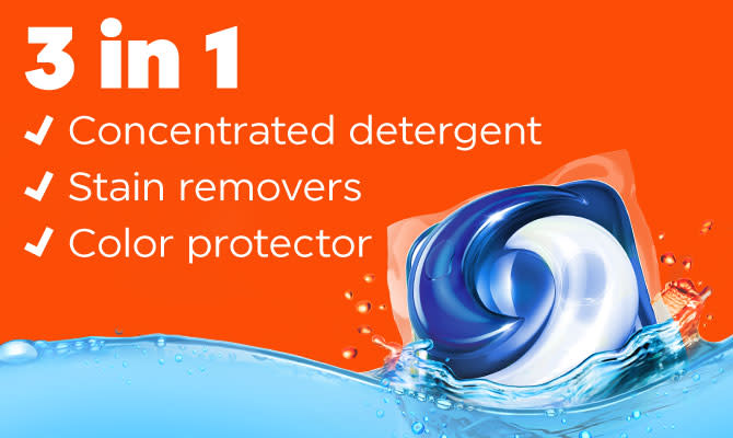 3 in 1 super concentrated detergent plus extra stain remover plus extra color protector