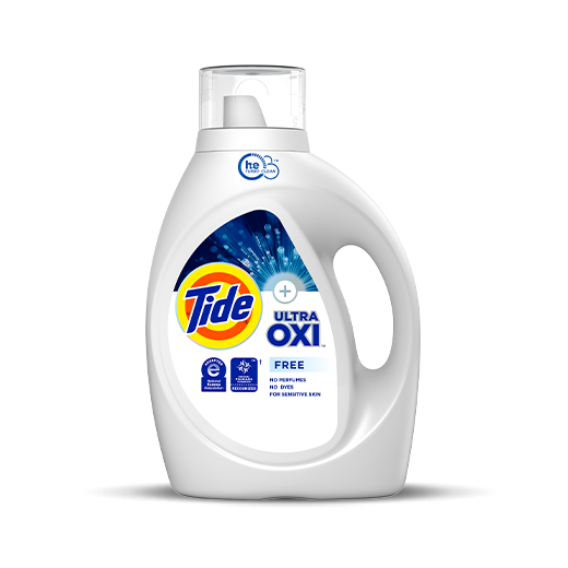 Pack of Tide Free & Gentle Plus Ultra OXI Liquid Laundry Detergent