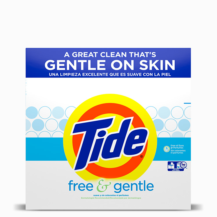 Tide Free and Gentle Powder - 95 ounces, color white